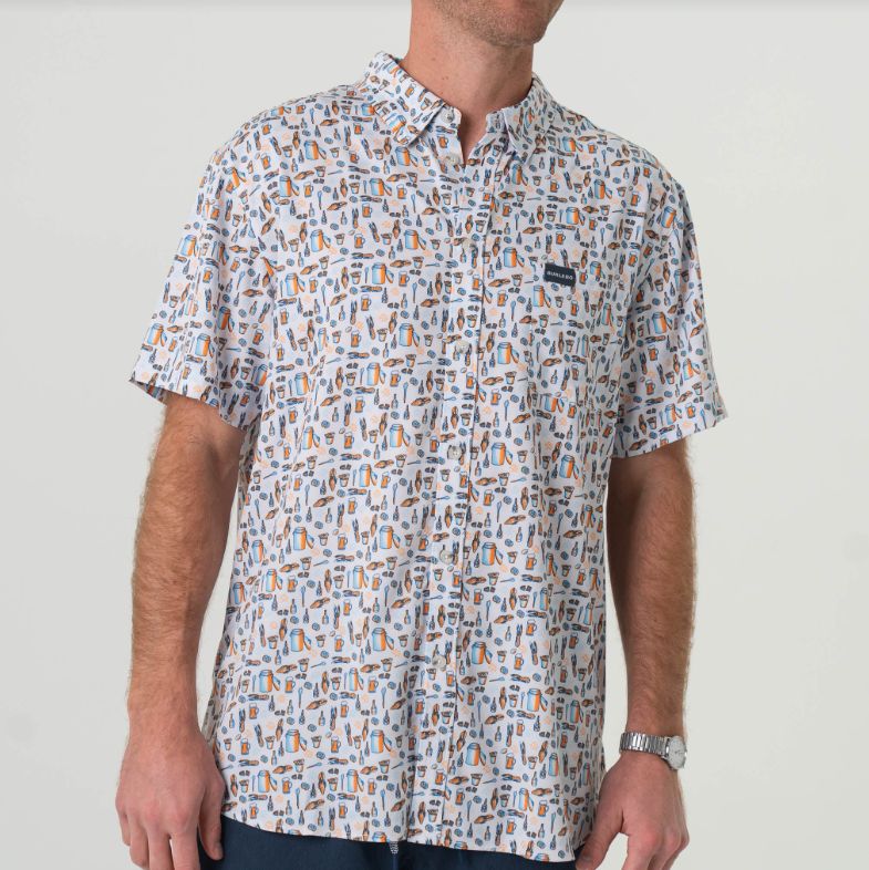 Crawfish Boil Perf Button Up, Size: Small