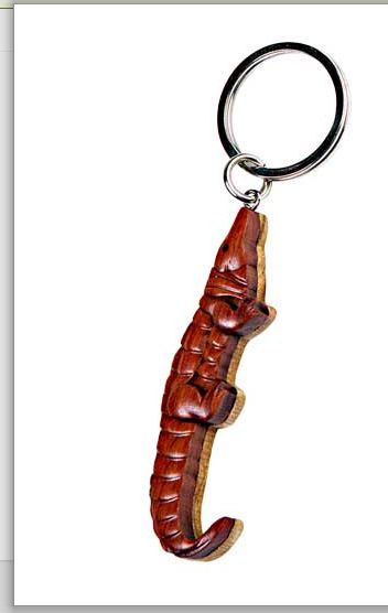 Wooden Keychain, Attribute: Alligator