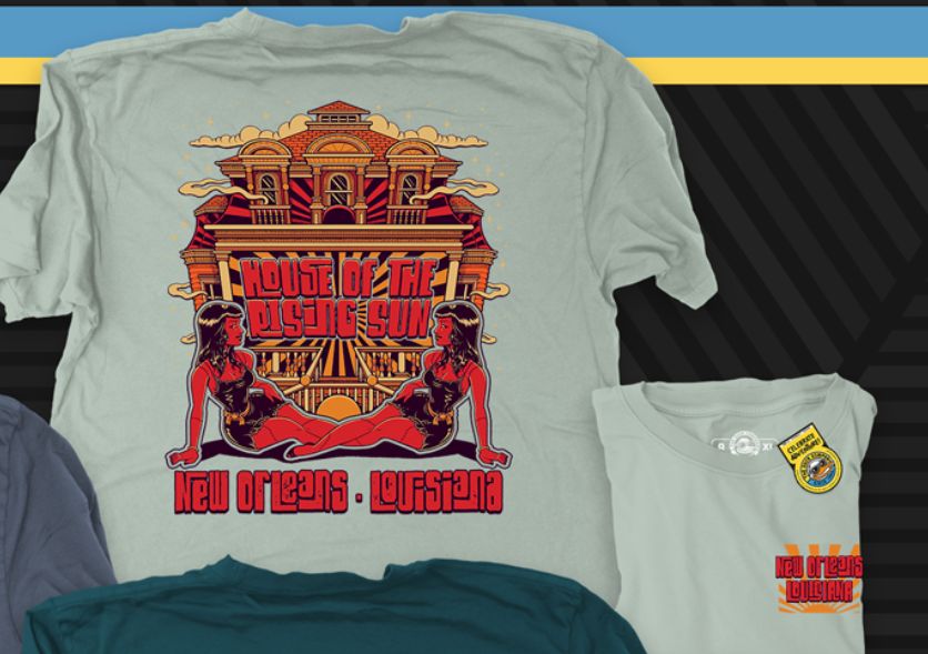 NOLA Rising Sun Tee, Color: Sage, Size: Small