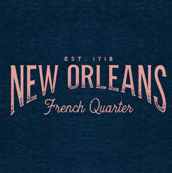 Outland New Orleans Tee, Color: Navy, Size: Small