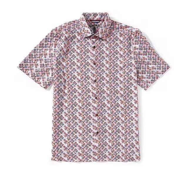 Mustache Print Button down, Size: Small