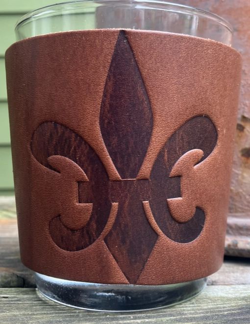 Leather Wrapped Pint Glass, Attribute: FDL