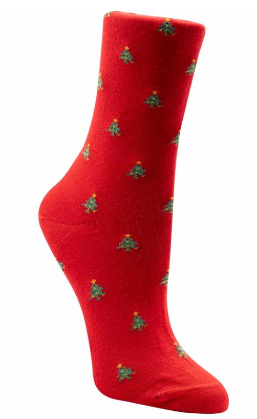 Christmas Tree Motif Sock