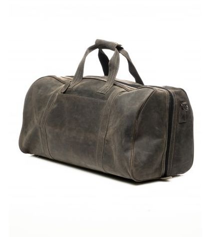 Leather Duffel Bag, Color: Charcoal