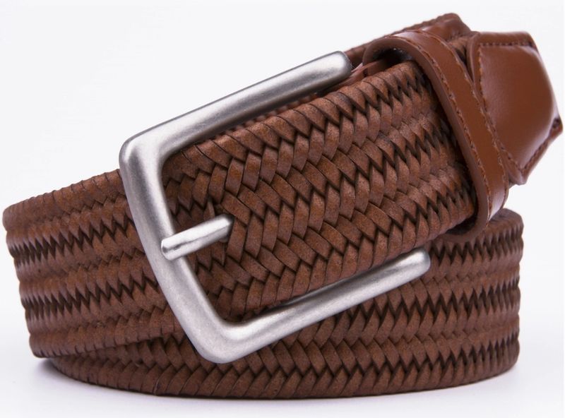 Leather Braided Golf Belt