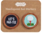 Needlepoint Ball Markers, Type: Let's Par-Tee