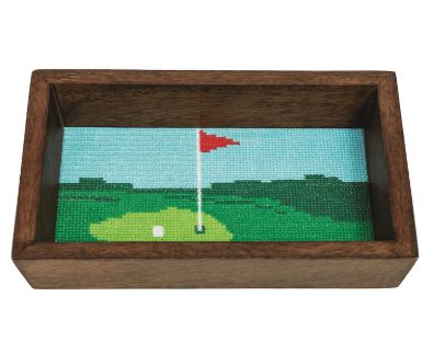 Golf Needlepoint Tray