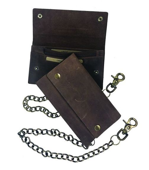 Leather Wallet With Chain