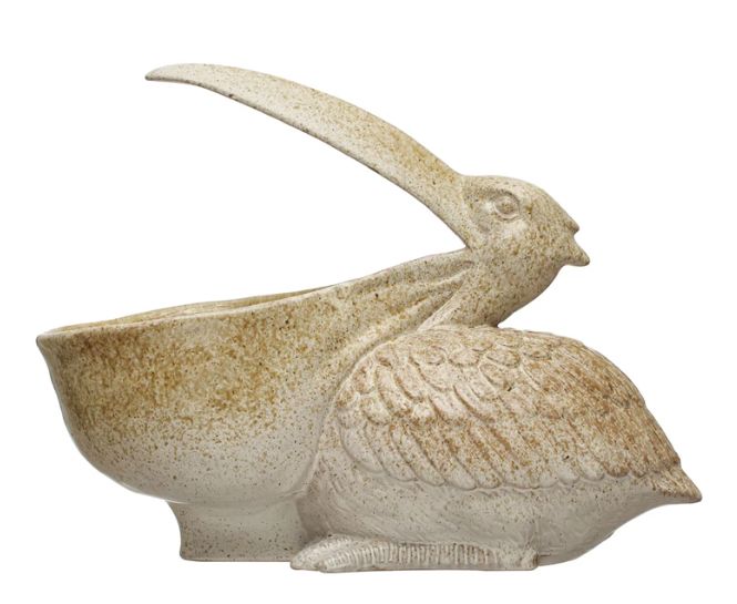 Stoneware Pelican Planter