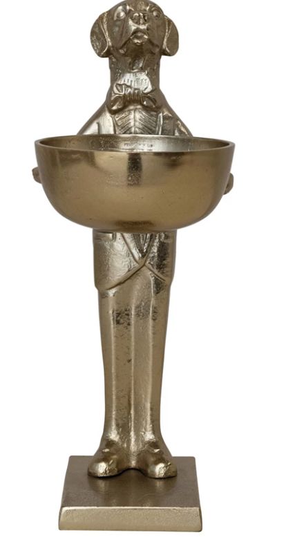 Aluminum Labrador Holding Bowl