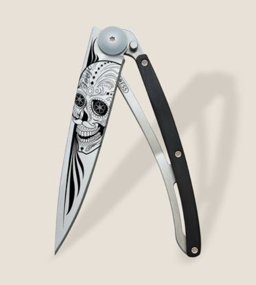 Latino Skull Ebony Wood