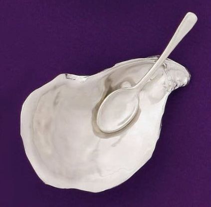 Oyster Salt Cellar With Spoon