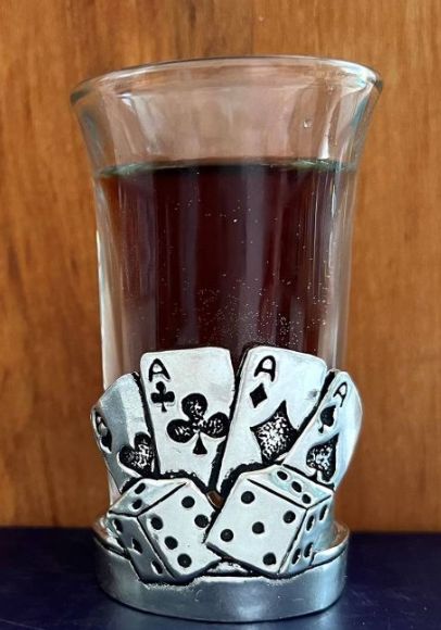 Dice &amp; Cards Shot Glass