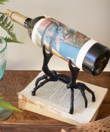 Cast Iron Crab Wine Bottle Holder