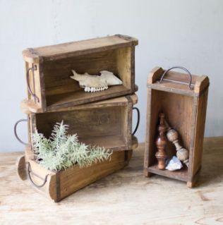 Wooden Brick Mold With Iron Handles