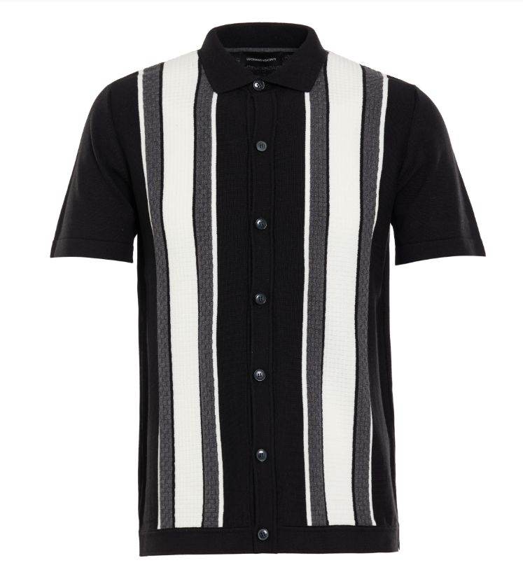 Knit Black Button Down, Size: Small