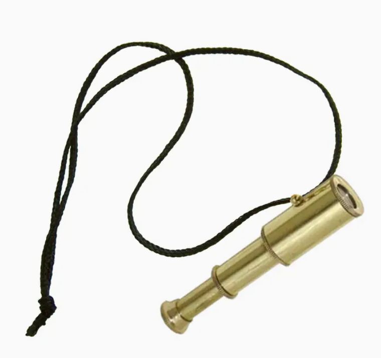 Polished Brass Telescope On Cord