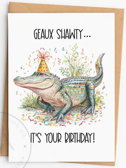 Party Gator Greeting Card