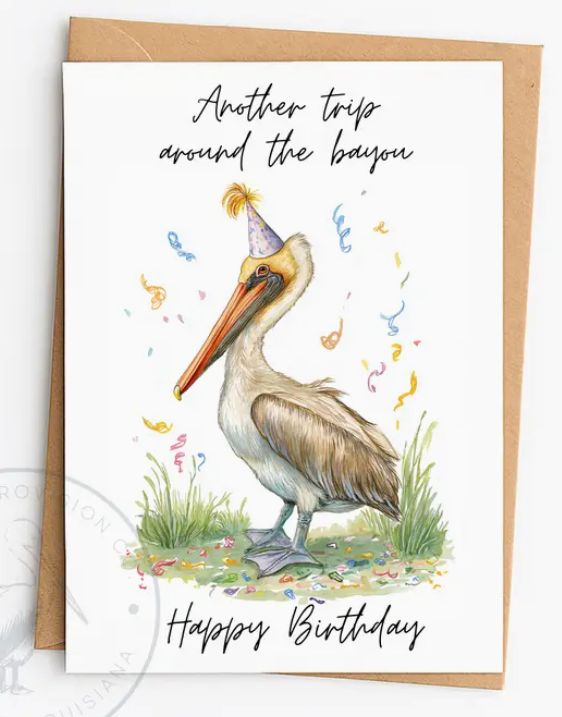Party Pelican Greeting Card