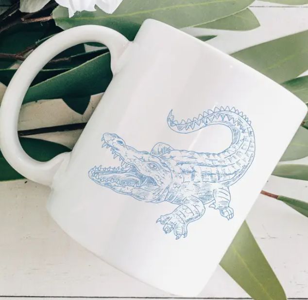 Chinoiserie Alligator Coffee Mug