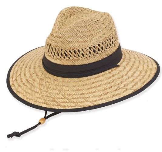 Rush Straw Safari Hat, Color: Black, Size: ML 57/59cm