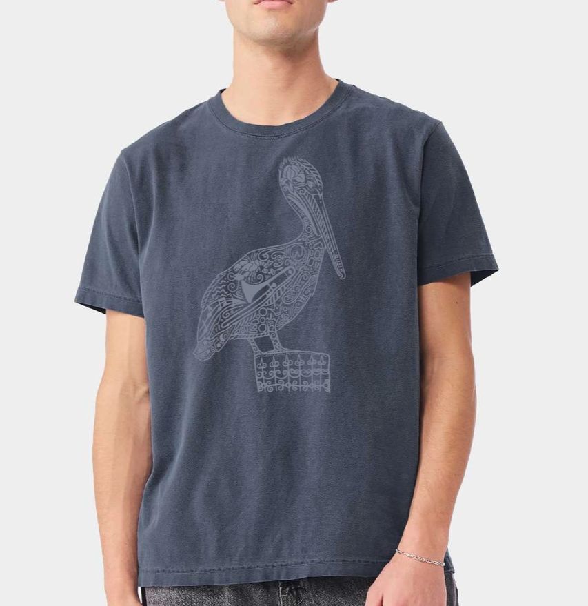 Gulf Pelican Tee, Color: Wash Navy, Size: Small