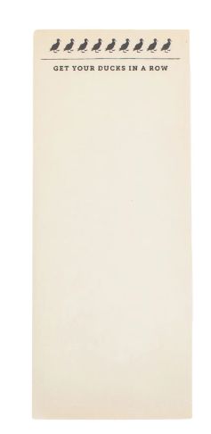 Skinny Notepad, Attribute: Ducks in a Row