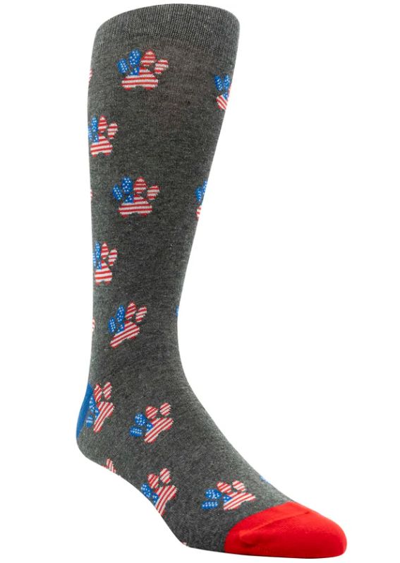 Flag Paw Motif Socks
