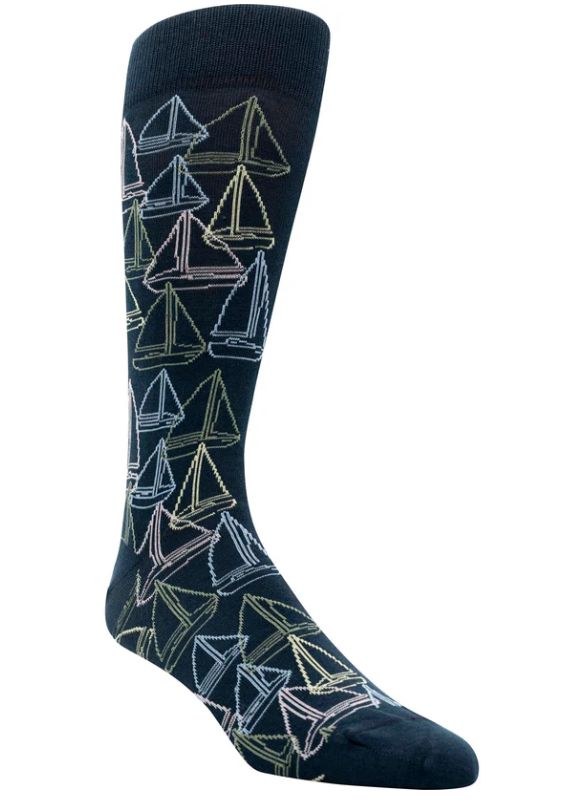 Sailboat Motif Socks