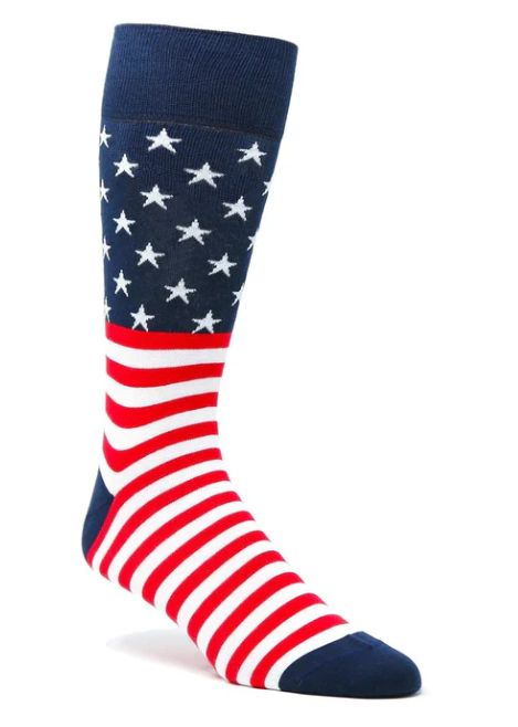Stars and Stripes Motif Socks