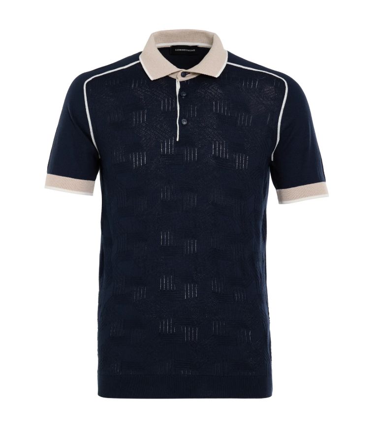 Navy Aurelio Knit Polo, Size: Small