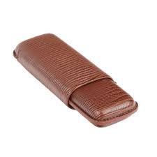 Double Cigar Holder (Brown Lizard)