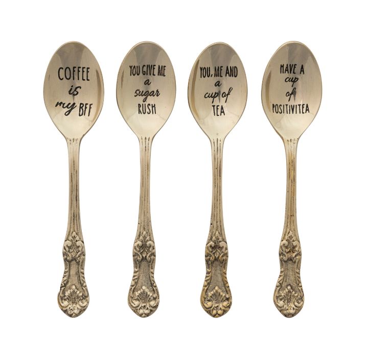 Brass Spoon Set Etched