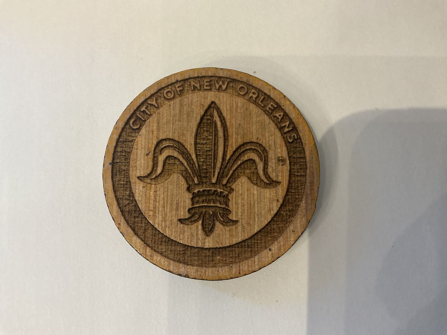 Round NOLA Magnet