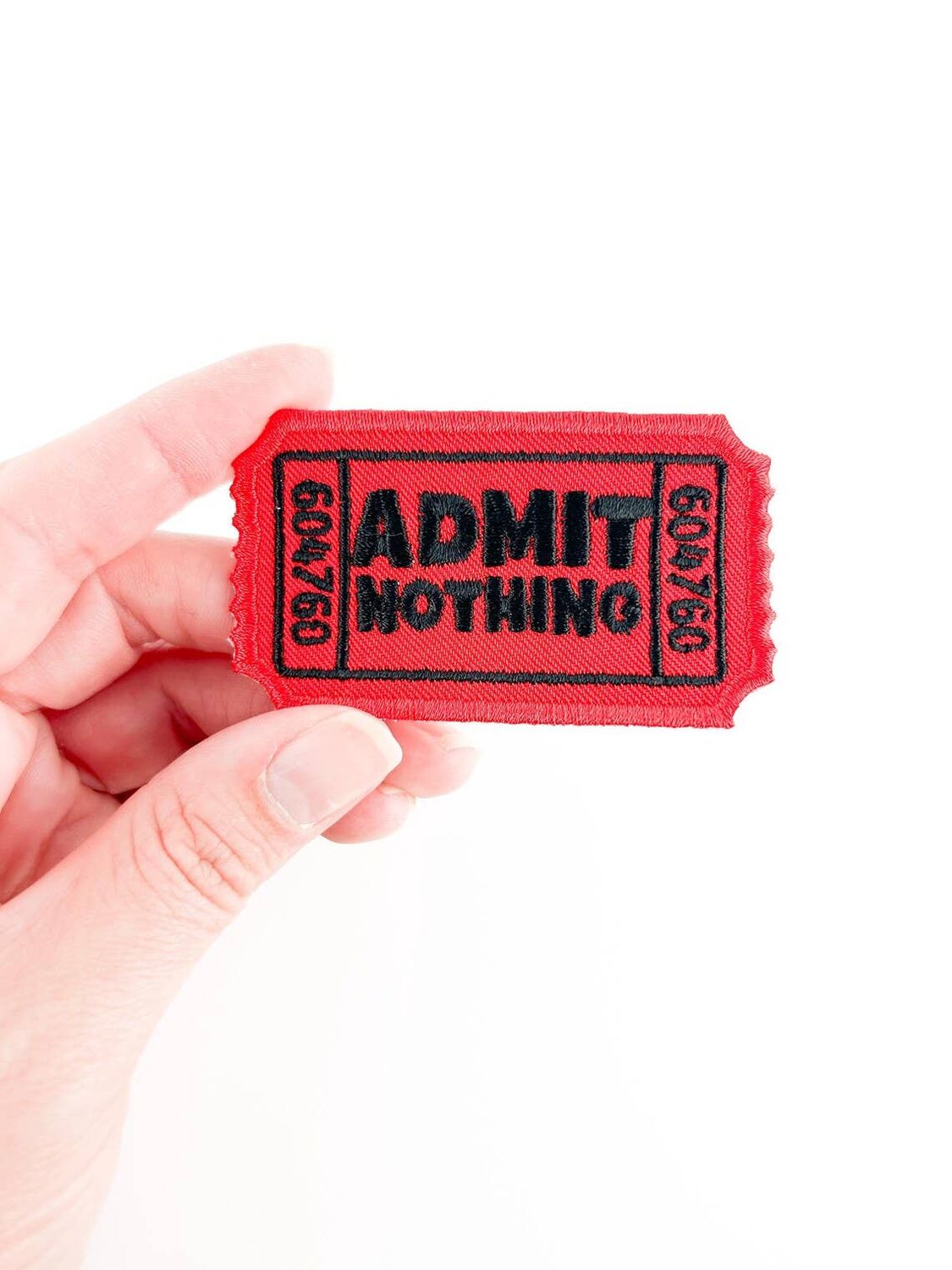 Admit Nothing Embroidered Iron-On Patch Carnival Trucker Hat