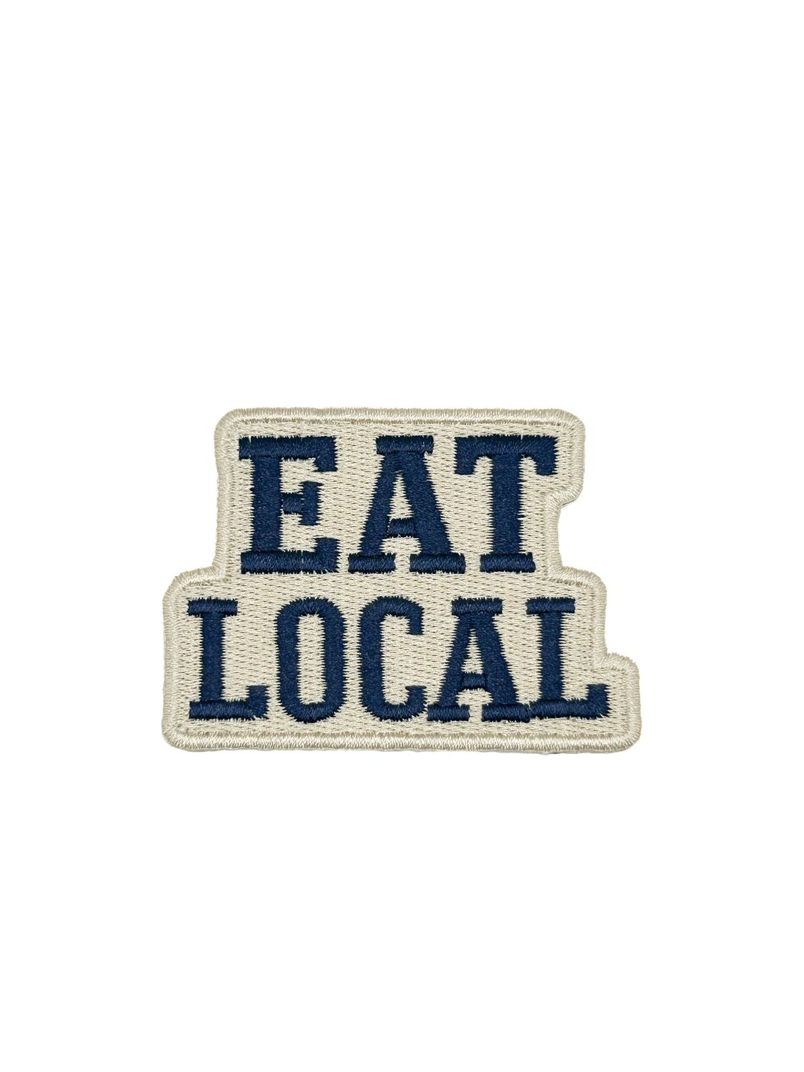 Eat Local Embroidered Patch Farmers Market Food Patch Local