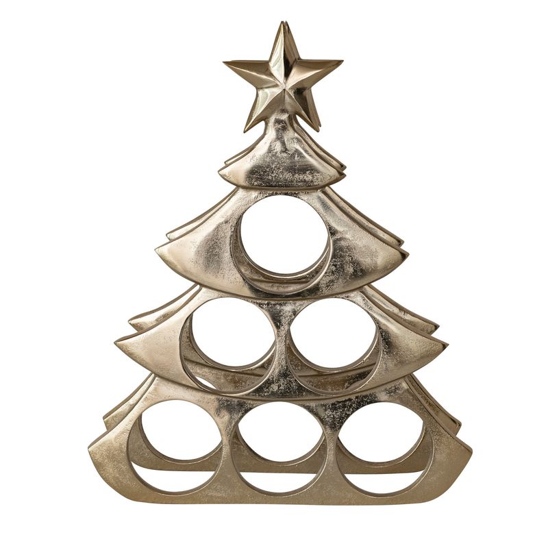 Cast Aluminum Tree Bottle Holder