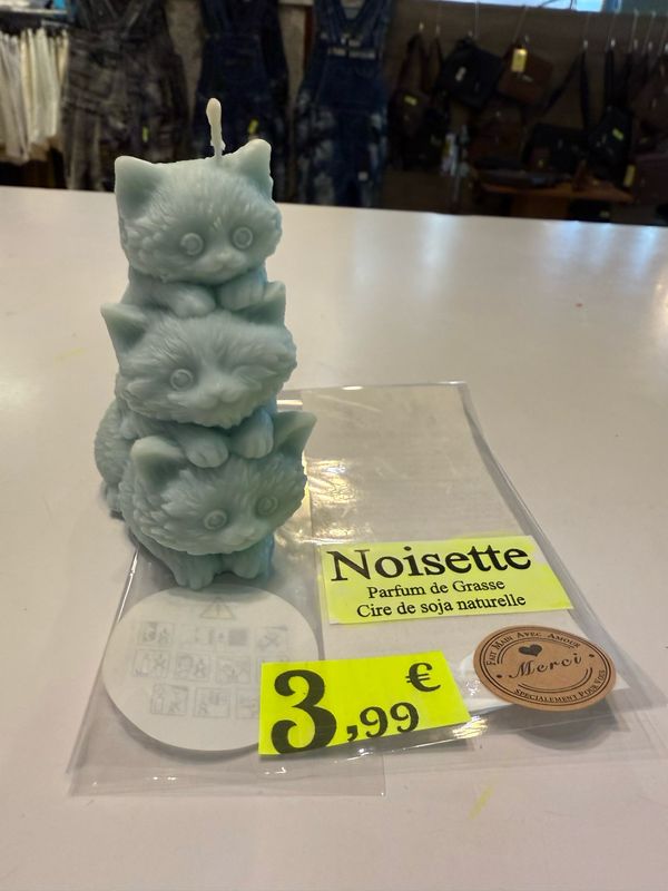 Bougie 🕯️ 3 chats 🐱 cire de soja végétale