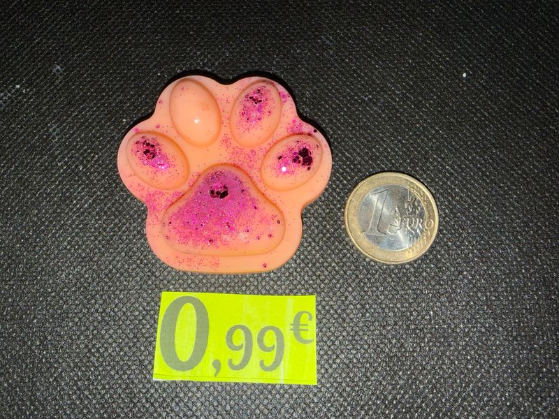 fondant pattes 🐾 avec paillettes 🕯️ cire de soja végétale