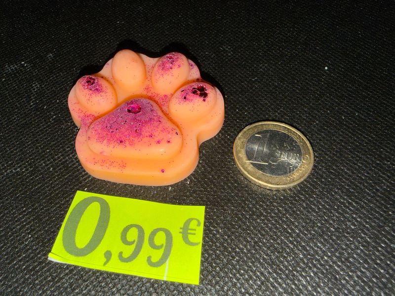 fondant pattes 🐾 avec paillettes 🕯️ cire de soja végétale
