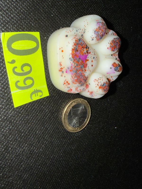 fondant pattes blancs paillettes chat 🐾 avec paillettes 🕯️ cire de soja végétale