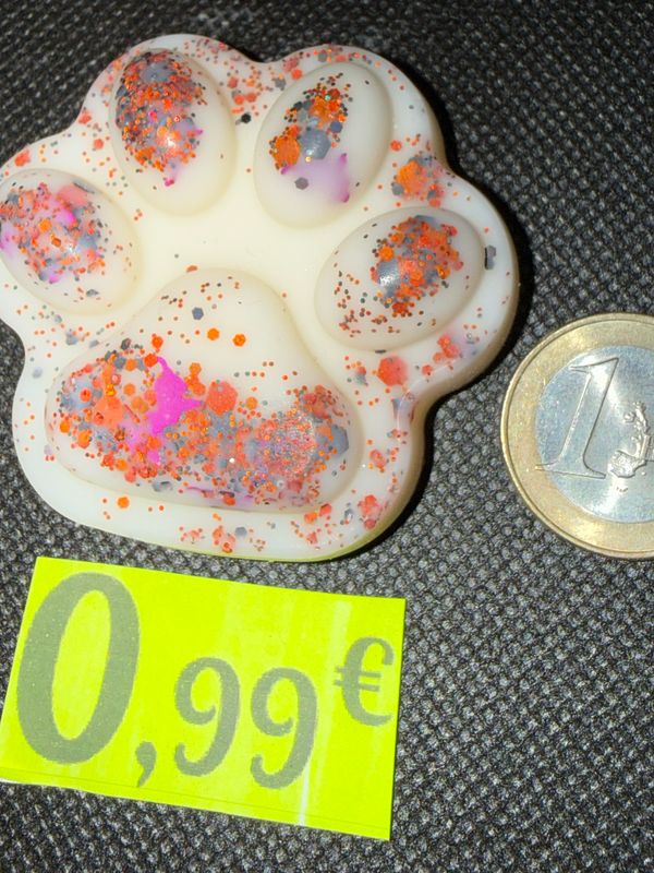 fondant pattes blancs paillettes chat 🐾 avec paillettes 🕯️ cire de soja végétale