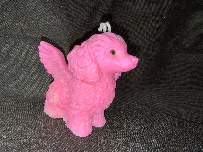 Bougie chien 🐶 ange 😇 🕯️ cire de soja végétale