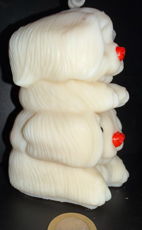 Bougie double chien 🐶 blanc 🕯️ cire de soja végétale