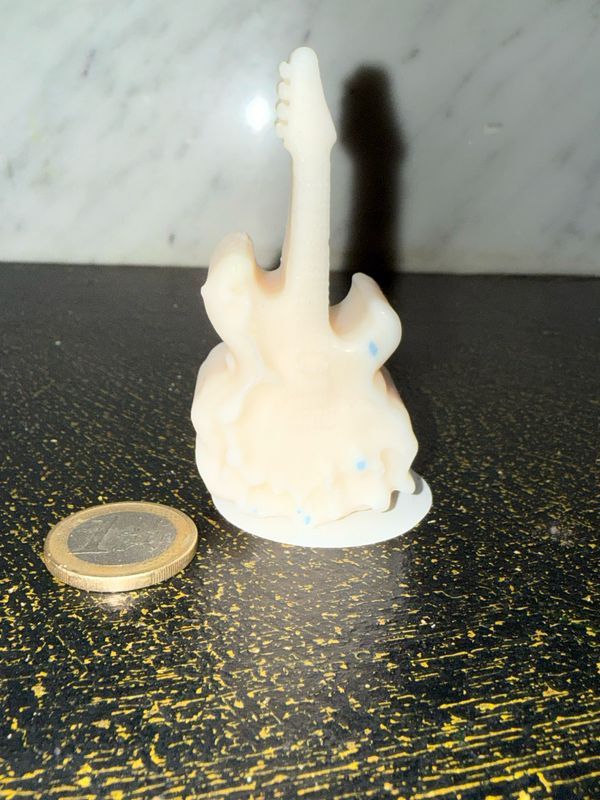 Fondant guitare blanche 🎸 cire de soja végétale