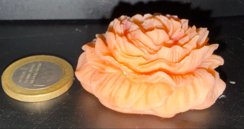 Fondant fleur 🌸 orange 🕯️ cire de soja végétale