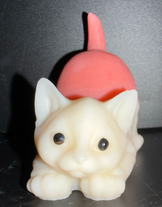 Fondant chat bicolore 🕯️ cire de soja végétale