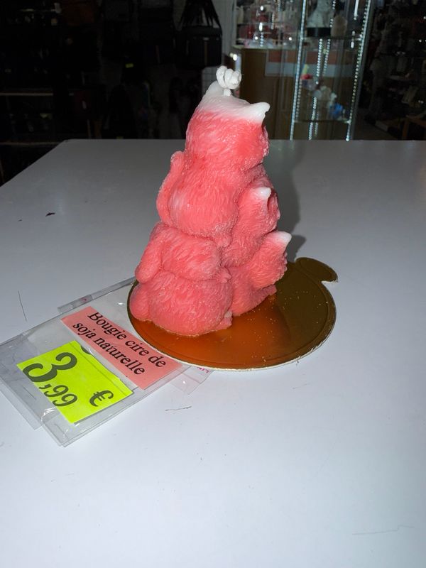 Bougie 🕯️ 3 chats rouges oreilles blanches 🐱 cire de soja végétale