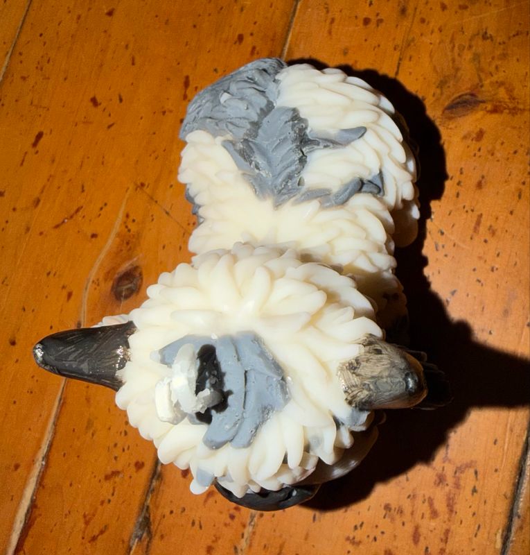 Bougie artisanale vache 🐮 Noir et blanche 🕯️ cire de soja végétale