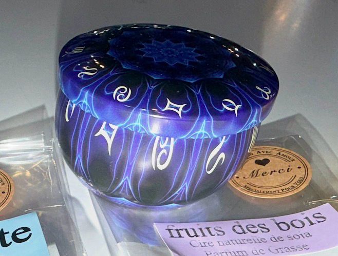 Bougie en pots avec couvercle